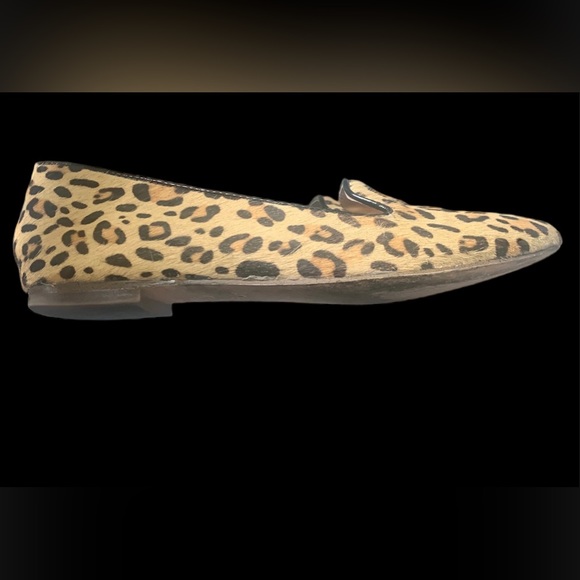 🐆SOLD🌴J Crew Cora Leopard Print Calf Hair Flat Shoe Loafer Size 6.5 - Picture 8 of 8